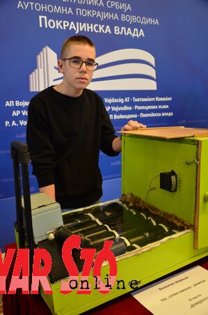 Sarnyai Valentin harmadik helyezést ért el a munkájával (Fotó: Dávid Csilla)