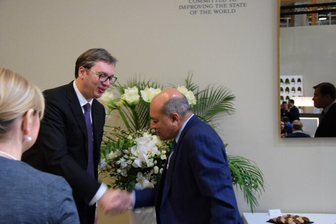 Suma Chakrabartival, az Európai Újjáépítési és Fejlesztési Bank elnökével (Fotó: Beta/AP)