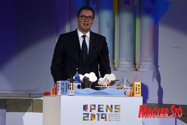 Aleksandar Vučić államfő az új energia, az új remény helyének nevezte Újvidéket(Ótos András felvétele)