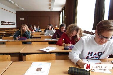 A versenyen tizenhat középiskolás diák vett részt (Gruik Zsuzsa felvétele)