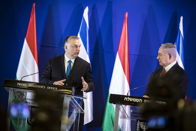 Orbán Viktor és Benjamin Netanjahu sajtótájékoztatója (fotó: MTI)