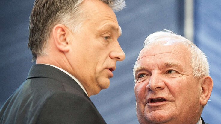 Orbán Viktor magyar miniszterelnök és Joseph Daul, az EPP elnöke (Fotó: DPA)