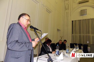 Az eredményekről és a tervekről Sóti Ferenc, a gazdakör elnöke beszélt (Horváth Zsolt felvétele)