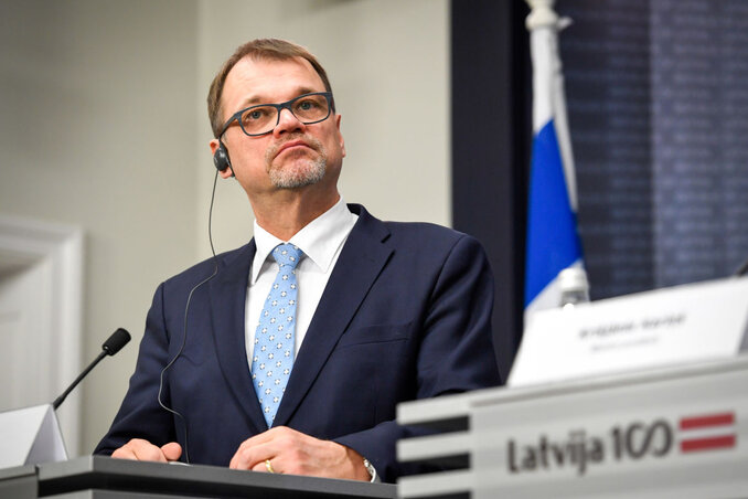 Juha Sipila miniszterelnök (Fotó: Ilmars Znotins/AFP) Juha Sipila miniszterelnök (Fotó: Ilmars Znotins/AFP)