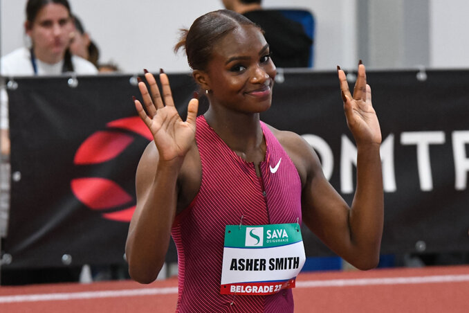 Dina Asher-Smith ezúttal elmaradt idén januárban futott, 7,04-es egyéni legjobbjától, győzelme azonban így sem volt kérdéses