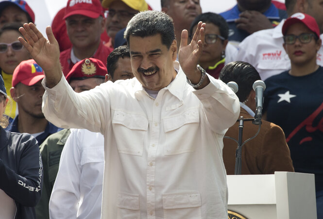 Nicolás Maduro venezuelai elnök (Fotó: Beta/AP)