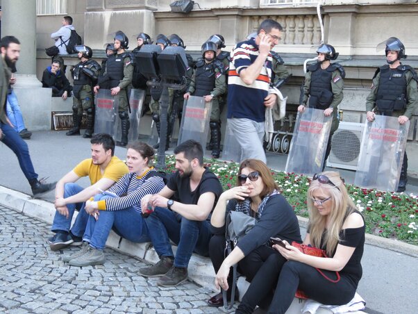 A vasárnapi tüntetők egy csoportja (Fotó: Beta) A vasárnapi tüntetők egy csoportja (Fotó: Beta)