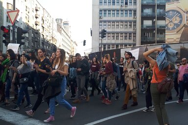 Az igazságot Pavleért tüntetők ma Belgrádban (Fotó: Beta)