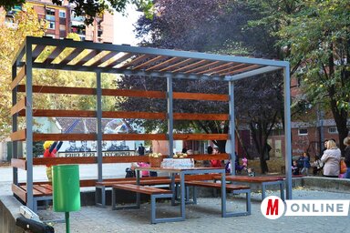 Az Új helyek projektum keretében az újvidékiek maguk tervezhetik meg a köztereiket. Egy ilyen pontot tavaly nyáron avattak fel a Turgenjev utcában (Dávid Csilla felvétele)