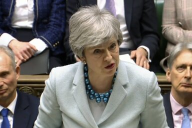 Theresa May miniszterelnök (Fotó: Beta/AP)