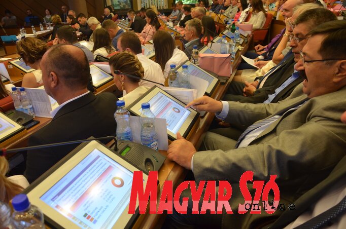 Az újvidéki képviselő-testület hétfői ülésén megváltoztatták a város statútumát (Dávid Csilla felvétele)