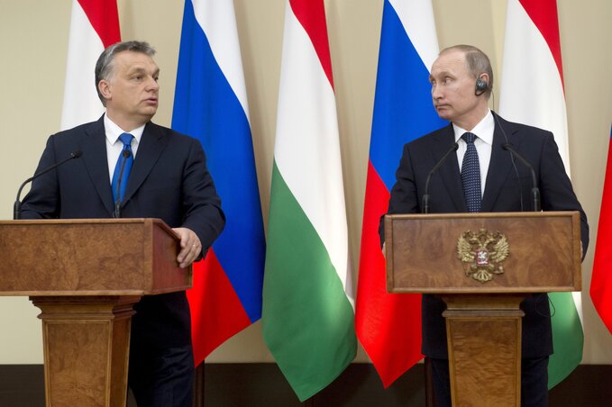 Orbán Viktor és Vlagyimir Putyin találkozója (Fotó: MTI)