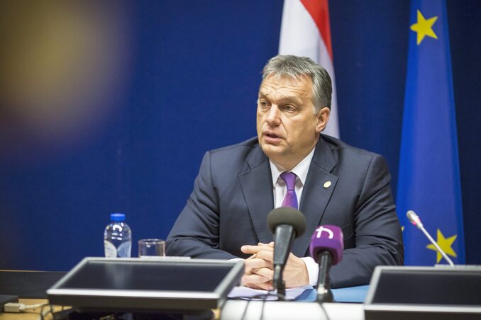 Orbán Viktor a sajtótájékoztatón (fotó: MTI)
