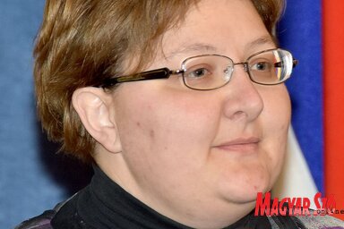 Cseszkó Mónika, a Vöröskereszt titkára (Gergely Árpád felvétele)