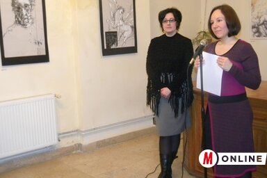 Szalma Viktória és Szarka Mándity Krisztina a kiállításmegnyitón (Fotó:Benedek Miklós)