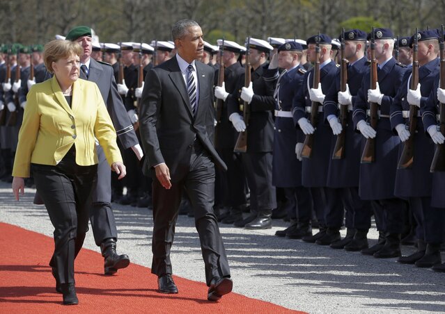Az amerikai elnök tegnap délután érkezett Németországba (fotó: Beta/AP)
