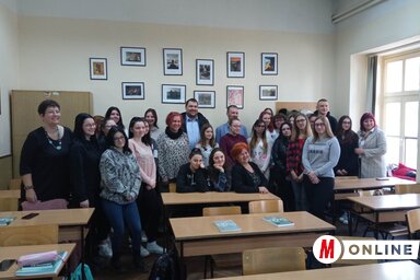 Az óbecsei Közgazdasági és Kereskedelmi Iskolában mutatták be A pénz ezer arca projektet (Fotó: Kancsár Izabella)