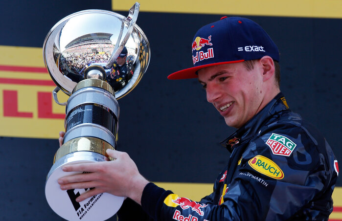 Max Verstappen, az F1 legfiatalabb futamgyőztese (Fotó-Beta/AP)