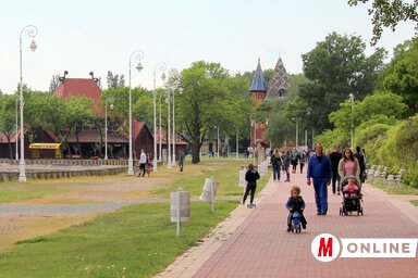 A szombati kellemes időjárást igyekeztek kihasználni a polgárok (Benedek Miklós felvétele)