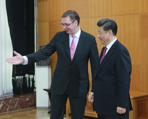 Vučić fogadja Csin-pinget (Fotó: Beta)