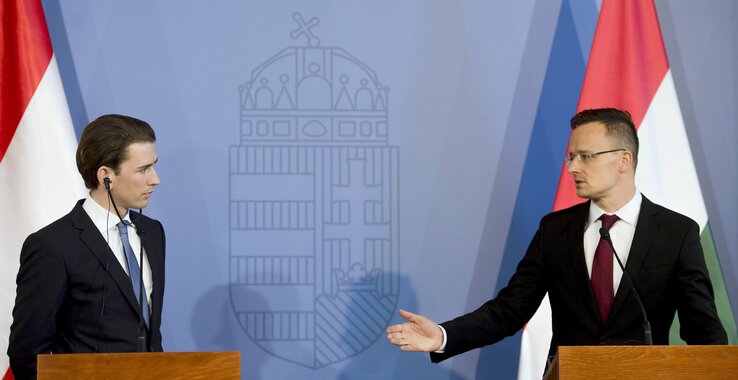Sebastian Kurz és Szijjártó Péter (Fotó: MTI)