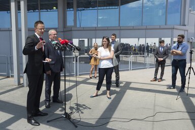 Szijjártó Péter és Bakondi György (Fotó: MTI)