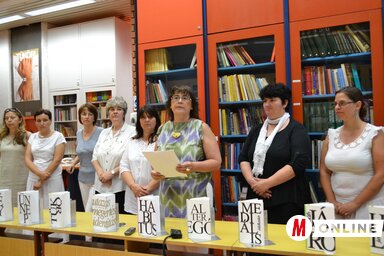 A Kontextus-műhely projektumvezetője és munkatársai (Kis Laura felvétele)