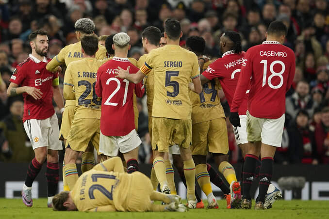 Nem volt feszültségtől mentes a manchesteri összecsapás… (Fotó: Beta/AP) Nem volt feszültségtől mentes a manchesteri összecsapás… (Fotó: Beta/AP)