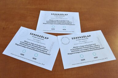 Így fog kinézni a szavazólap (Fotó: MTI)