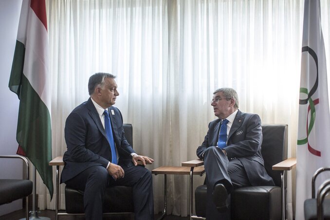 Orbán Viktor és Thomas Bach (Fotó: MTI)