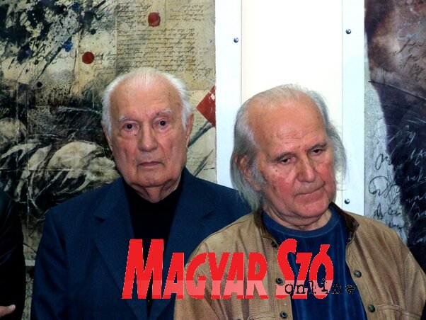 Sava Stojkov és Pavle Blesić a galériában (Fekete J. József felvétele)