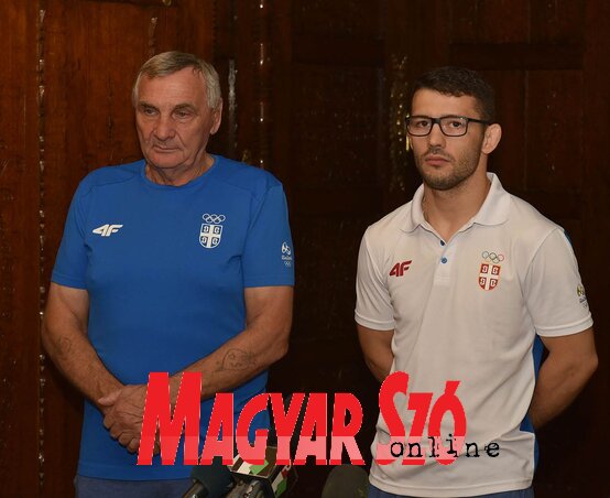 A Rióban aranyérmes Davor Štefanek és edzője, Sreten Damjanović (fotó: Ótos András) A Rióban aranyérmes Davor Štefanek és edzője, Sreten Damjanović (fotó: Ótos András)