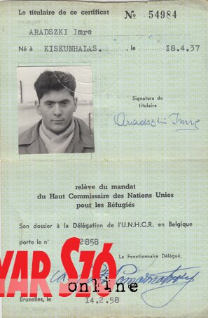 Az ENSZ Menekültügyi Főbiztossága (UNHCR) által kiadott személyi okmány