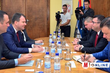 Igor Mirović és Pintér Attila elégedetten nyugtázta, hogy a Szerbia és Magyarország közötti viszony a jelen pillanatban a legjobb az utóbbi tíz év távlatában (Dávid Csilla felvétele)