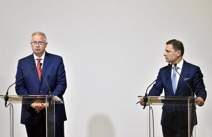 Trócsányi László és Tuzson Bence (Fotó: MTI)