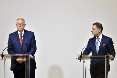 Trócsányi László és Tuzson Bence (Fotó: MTI)