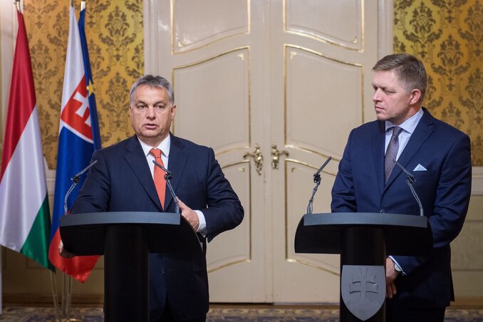 Orbán Viktor és Robert Fico (Fotó: MTI)