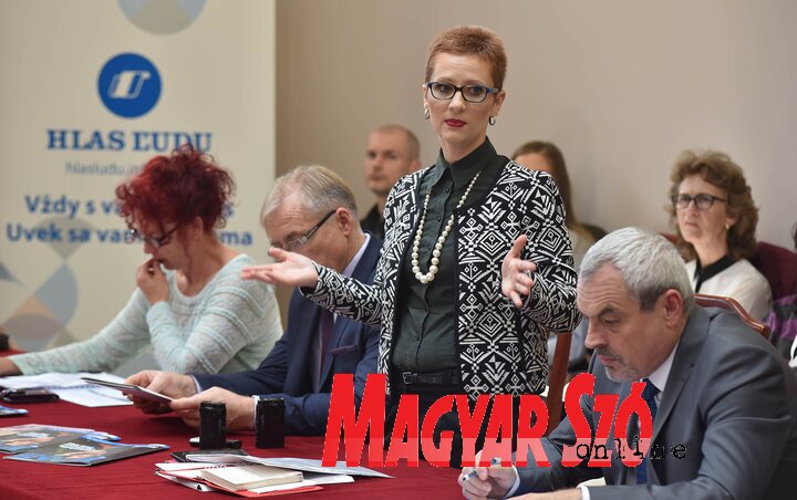 Vladimíra Dorčová-Valtnerová a kisebbségi akcióterv fontosságát hangsúlyozta (Ótos András felvétele) Vladimíra Dorčová-Valtnerová a kisebbségi akcióterv fontosságát hangsúlyozta (Ótos András felvétele)