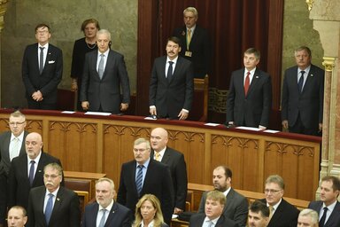 Az Országgyűlés ünnepi ülése az 1956-os forradalom és szabadságharc hatvanadik évfordulója alkalmából (Fotó: MTI)