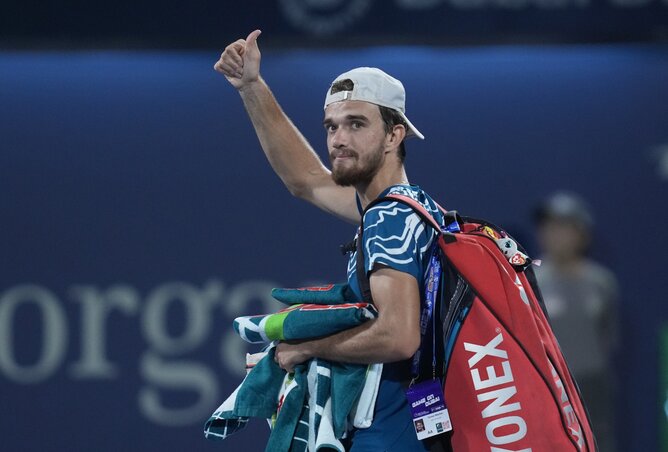 Tomáš Macháč alaposan megizzasztotta a világelsőt (Fotó: Beta/AP) Tomáš Macháč alaposan megizzasztotta a világelsőt (Fotó: Beta/AP)