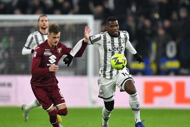 A súlyos térdsérülésből felépült Paul Pogba hét év után lépett fel újra Juve-mezben (Fotó: Getty Images)