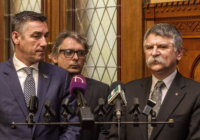 Kadri Veseli és Kövér László (Fotó: MTI)