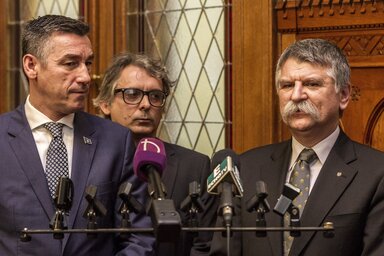 Kadri Veseli és Kövér László (Fotó: MTI)