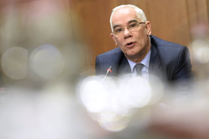 Balog Zoltán a bizottsági meghallgatáson (Fotó: MTI)
