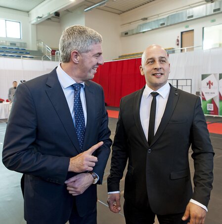 Bugár Béla és Menyhárt József (Fotó: MTI)