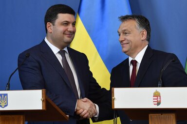 Volodimir Hrojszman és Orbán Viktor (Fotó: MTI)