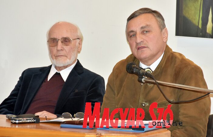Törköly István és Petrović Stevan a könyvbemutatón (Gergely Árpád felvétele)