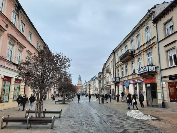 A Krakowskie Przedmiescie Lublin sétálóutcája