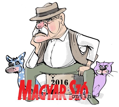 Léphaft Pál karikatúrája Léphaft Pál karikatúrája