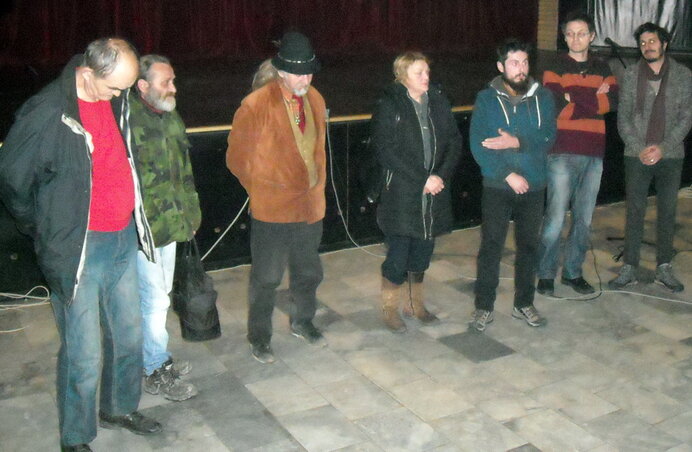 A film szereplői és a szerzői (Fotó: Kecskés István) A film szereplői és a szerzői (Fotó: Kecskés István)